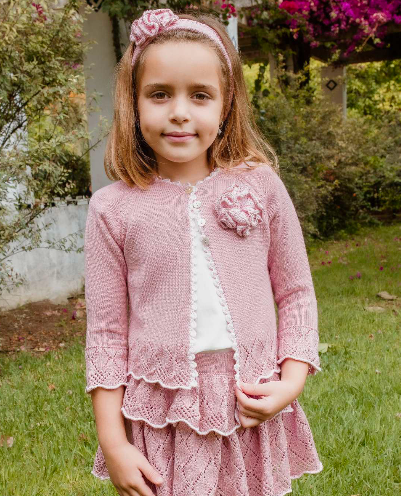 Mauve Skirt and Sweater Set